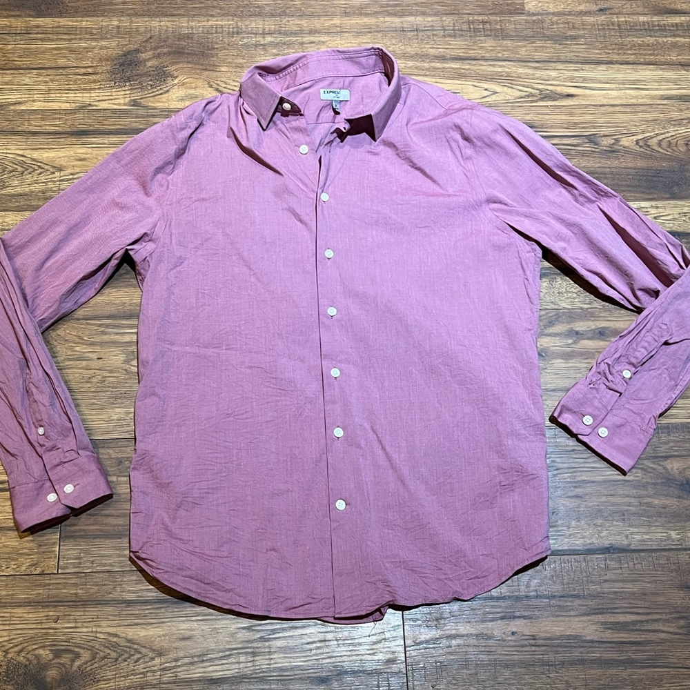Express Fitted Dress Shirt Size Large